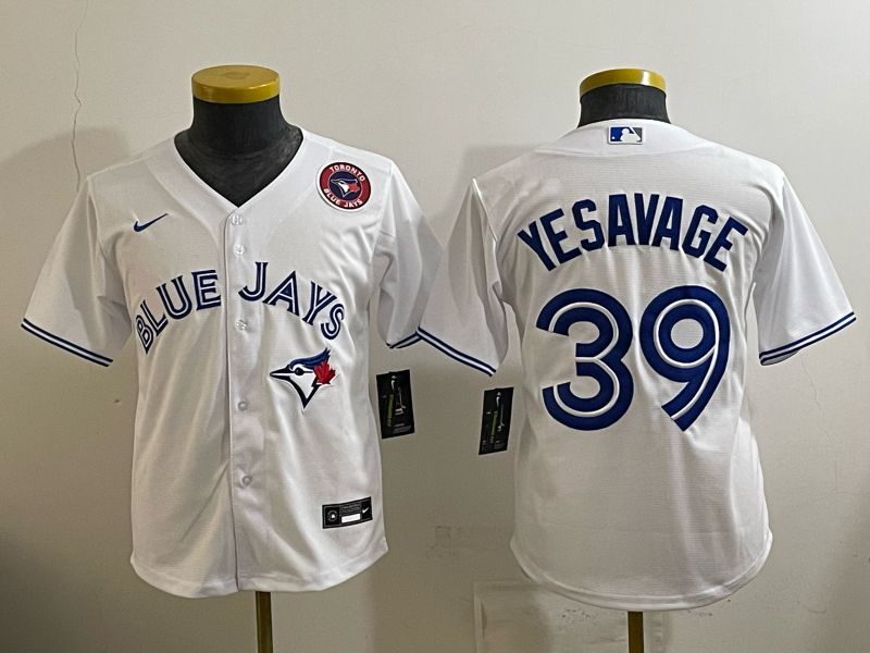 Youth 2025 Toronto Blue Jays #39 Yesavage white Game Nike MLB Jersey style 005